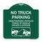 Signmission No Parking No Truck Parking Unauthorized Vehicles Towed at Vehicle Owners Expense W, GW-1818-23660 A-DES-GW-1818-23660 - alternate 1